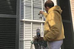 Preparing Windows to Be Painted in Old Town Alexandria